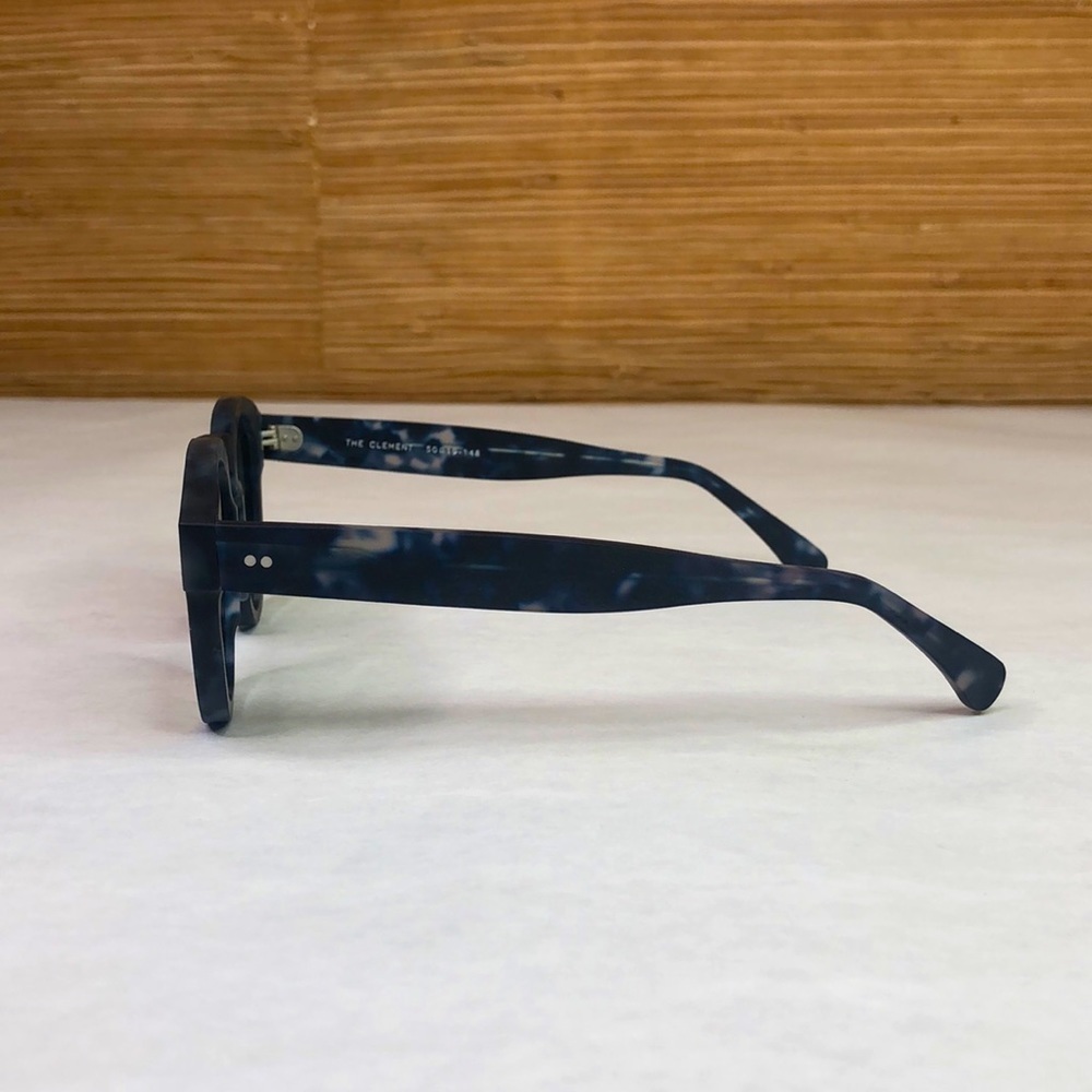 KOMONO sunglasses NEW Clement Matte Indigo Demi blue tortoise round - Picture 9 of 14